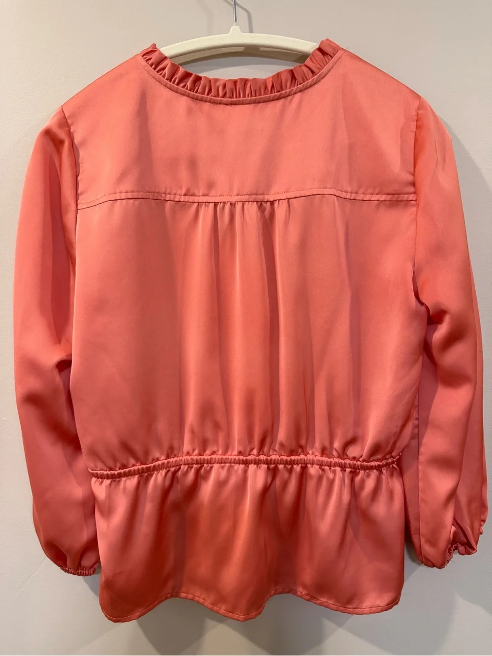 J.Crew Coral Peplum Blouse